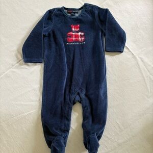 Perry Ellis Blue Footies One Piece with Soft Fabric